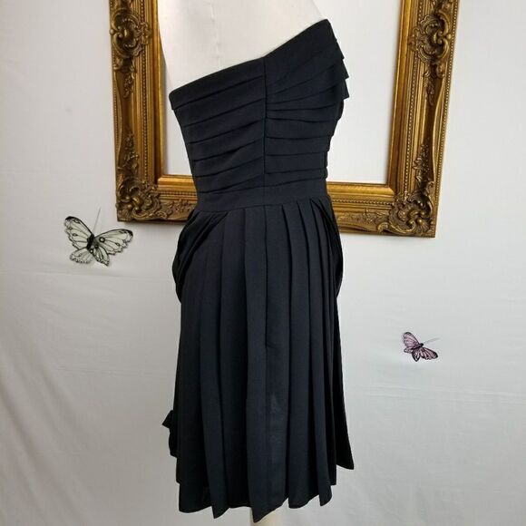 Rachel Rachel Roy black pleated coctail dress - Picture 4 of 8